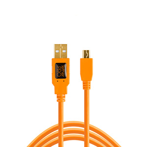 테더프로 USB 2.0 A Male to Mini-B 5 Pin-15Ft (4.6m) 골드 플레이트